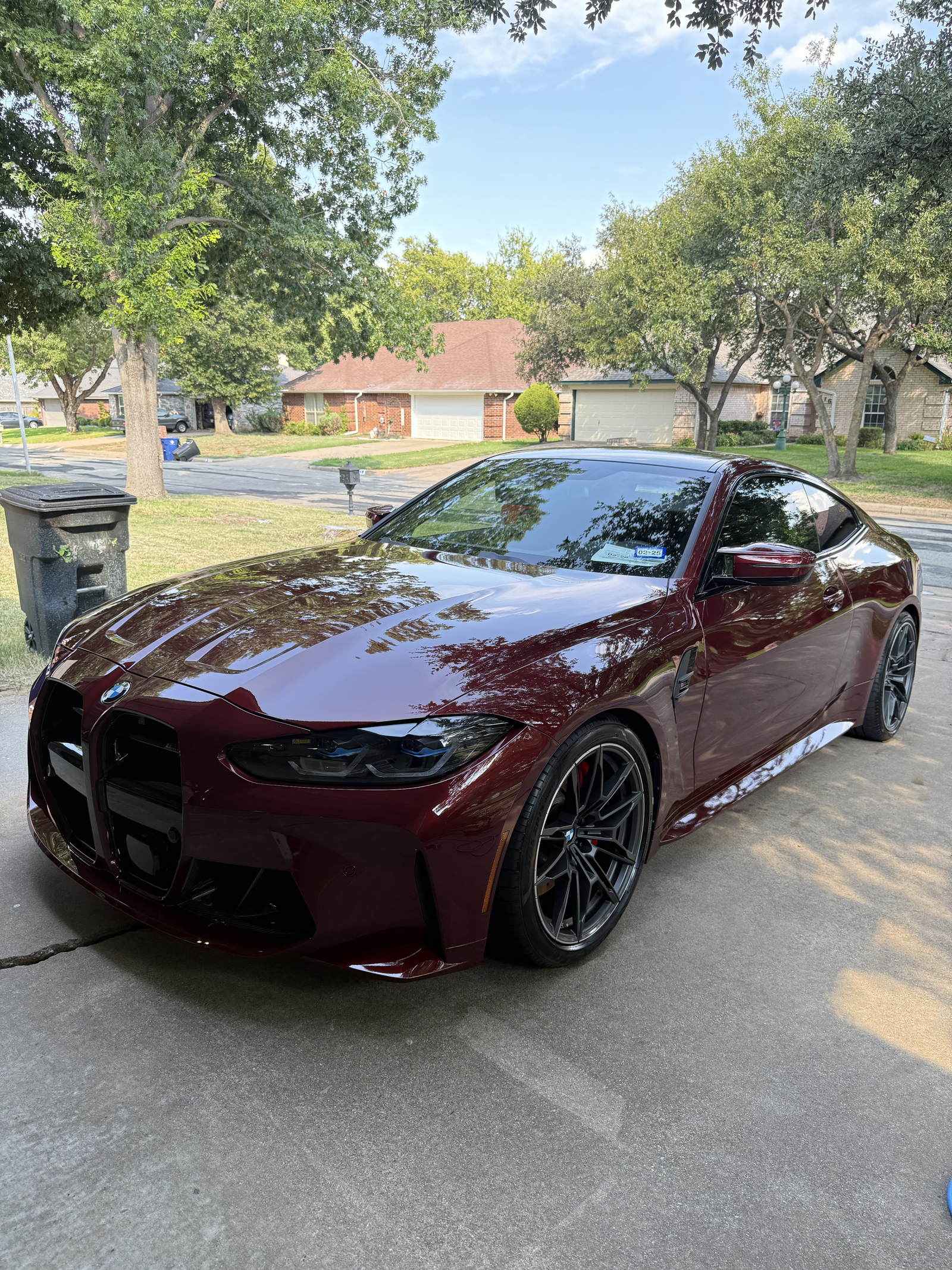 BMW M4 paint correction burgundy DFW